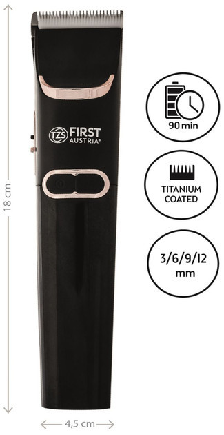Машинка для стрижки волос в наборе First FA-5676-7 3 Вт черная Киев - изображение 3
