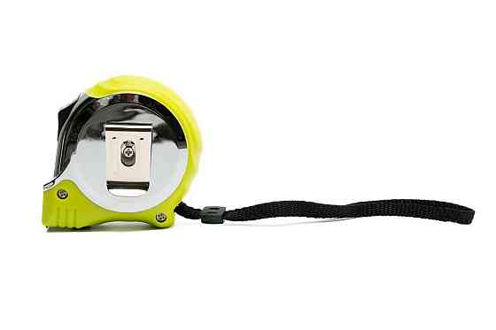 Рулетка WERTVOLL 5 м х 25 мм фиксатор полотна кнопка STOP покрытие TPR нейлоновое покрытие противоск Харків