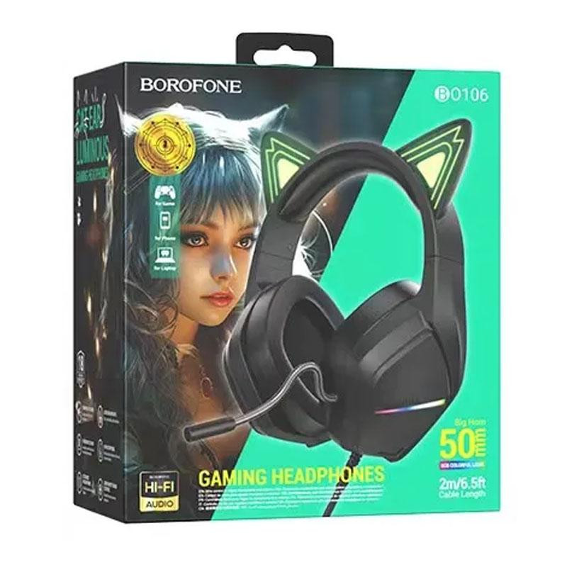 Уценка Накладные наушники Borofone BO106 Cute cat (USB+3.5mm/2m) Херсон - зображення 12