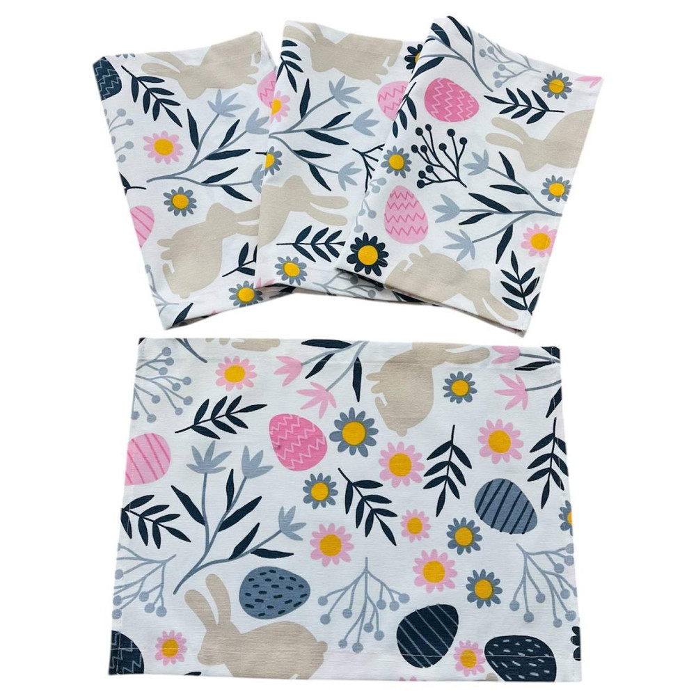 Салфетки Пасхальный Кролик 4 штуки серые Одеса - зображення 2