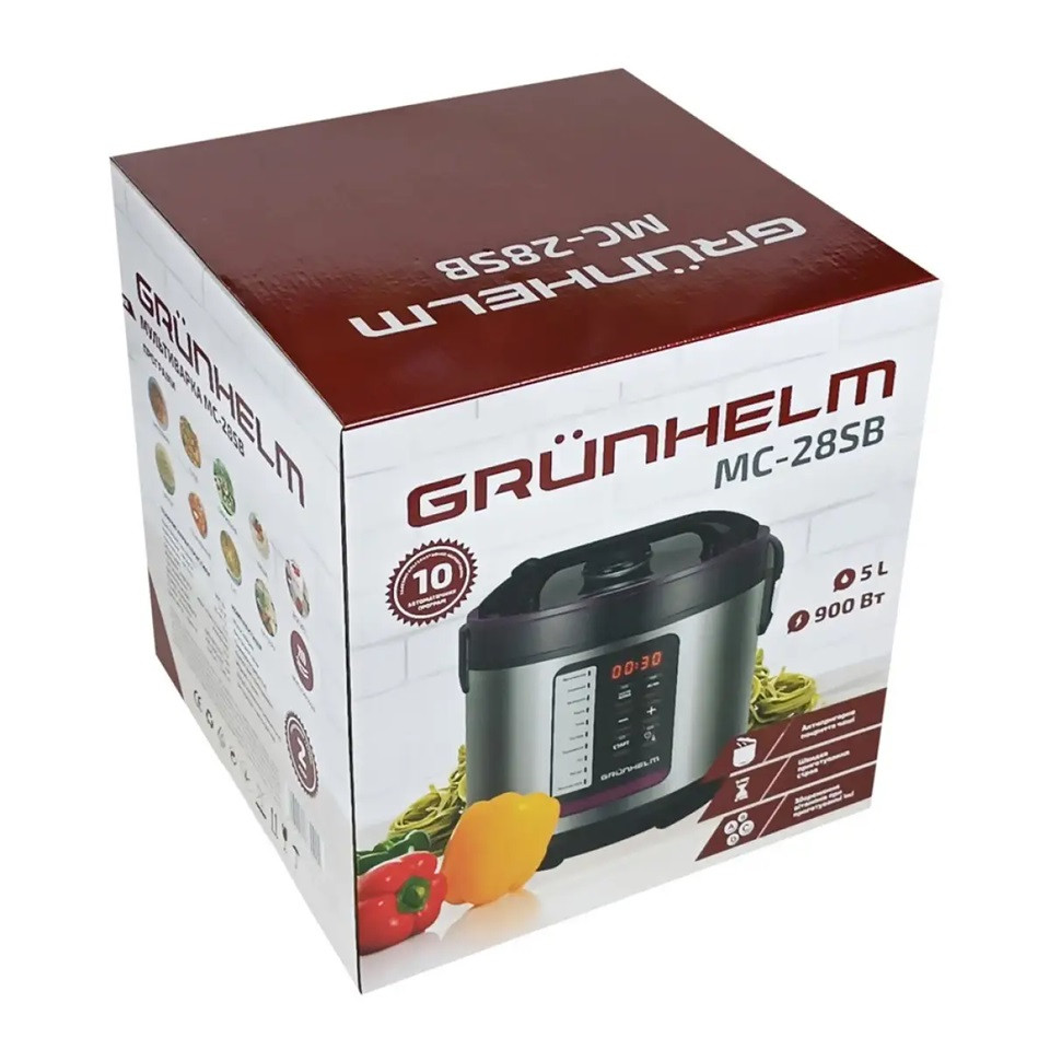 Мультиварка Grunhelm MC-28SB 900 Вт серебристая Київ - зображення 8