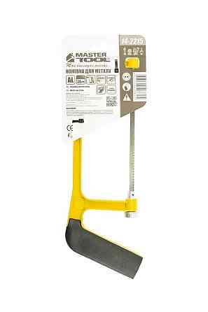 Ножовка по металлу MASTERTOOL 150 мм алюминиевая рукоятка с покрытием TPR flex полотно 12.5 мм 24TPI Харків