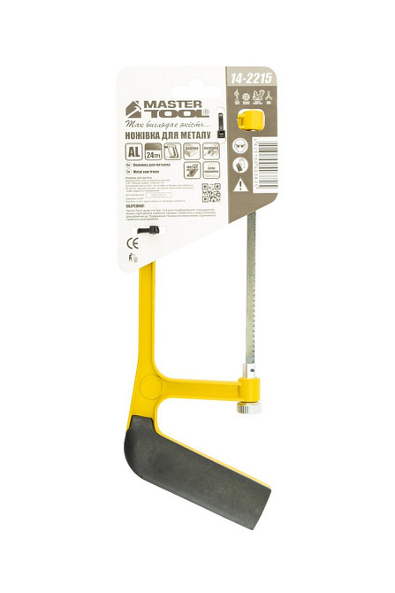 Ножовка по металлу MASTERTOOL 150 мм алюминиевая рукоятка с покрытием TPR flex полотно 12.5 мм 24TPI Харків - зображення 5