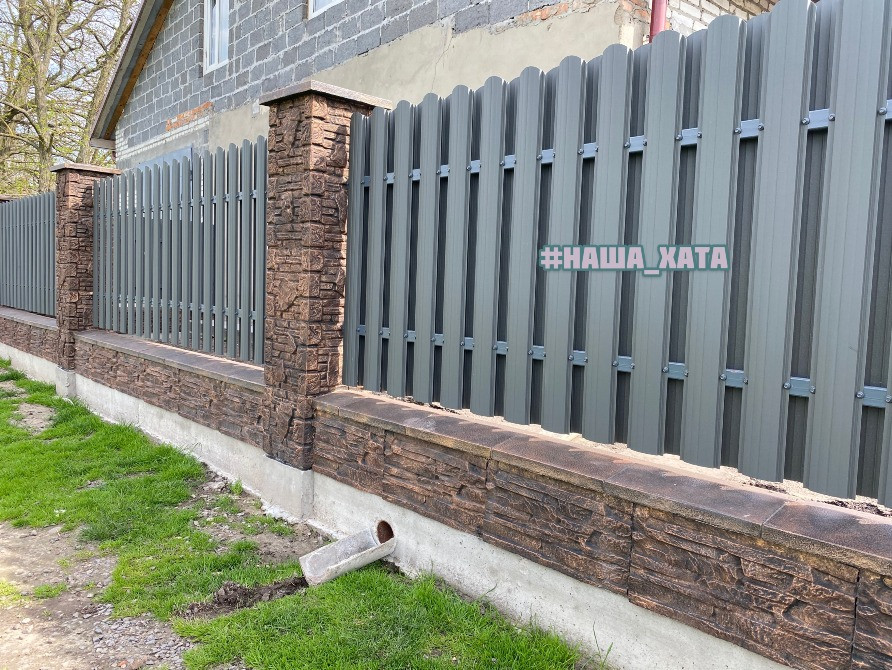 Євроштахетник металевий на паркан купити. Виготовимо під будь-яку висоту вошої огорожі.Ціна виробник Львов - изображение 4