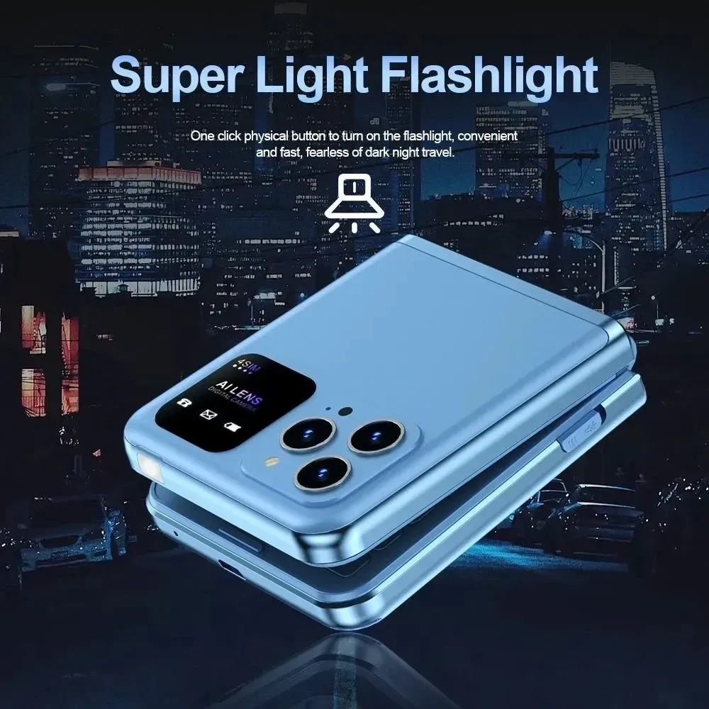 Кнопочный мобильный телефон раскладушка AIEK I15 Max на 4 сим карты Blue Киев - изображение 10