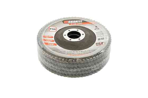 Диск шлифовальный лепестковый конусный GRANITE ZIRCONIA Т29 зерно 80 125х22 мм 5 шт 8-32-080PC Харків