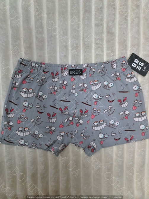 Мужские боксеры BRES с принтом «Смешные рожицы» (арт. MSHK 304/03/137) Кривий Ріг - зображення 1