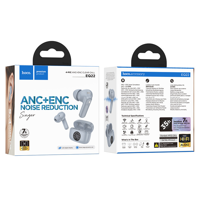 Беспроводные TWS наушники Hoco EQ22 Singer ANC+ENC Херсон - изображение 3