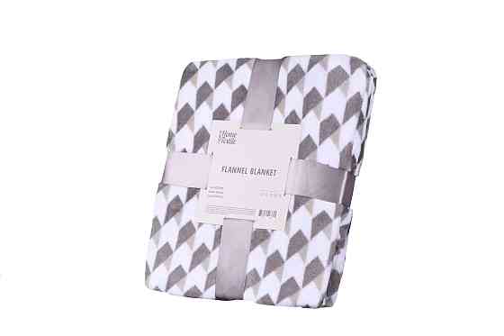 Плед Ardesto Flannel геометрія ART-0105-PB 200х220 см сірий Киев
