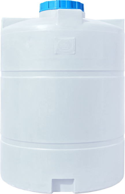 Емкость 2000 л вертикальная ПБ белая Київ - зображення 2