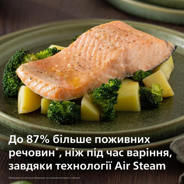Мультипечь Philips Dual Basket Airfryer 5000 Series NA555/00 2750 Вт серебристая Киев - изображение 10