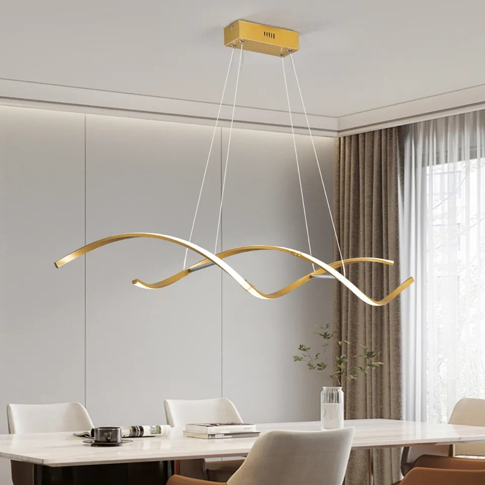 Люстра стельова LED H18L-1000-gd-k Золото 25-100х14х103 см. Киев - изображение 1
