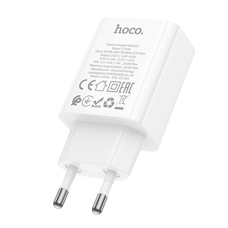 СЗУ Hoco C143A Benefit PD20W (1USB-C) Херсон - зображення 3