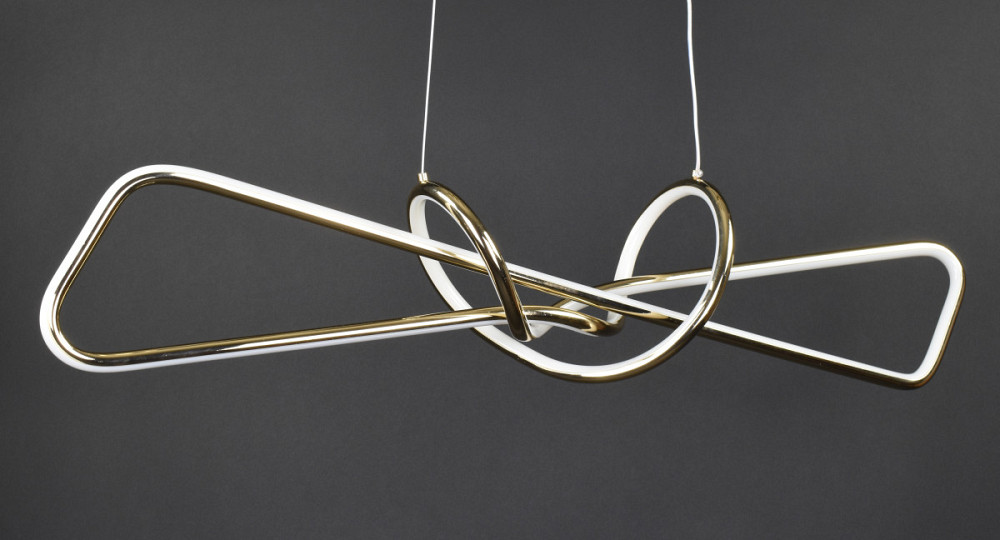 Люстра стельова LED H35L-1000-ab Золото 25-150х15х100 см. Київ - зображення 1