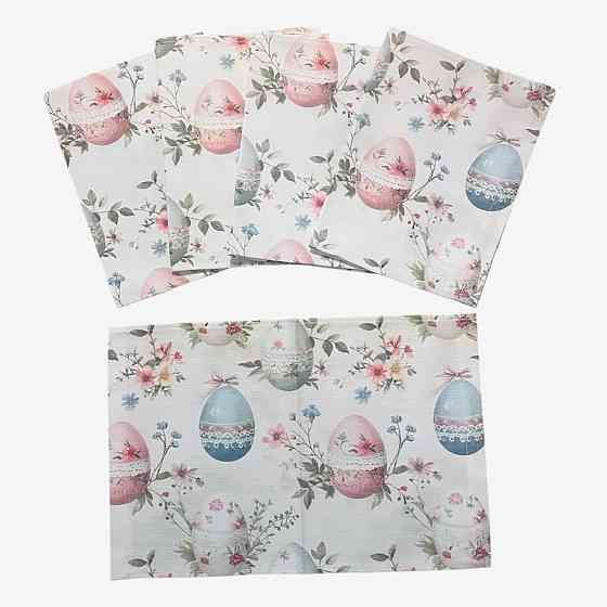 Салфетки Пасхальные прямоугольные 26х39см 5 штуки разноцветные Одесса