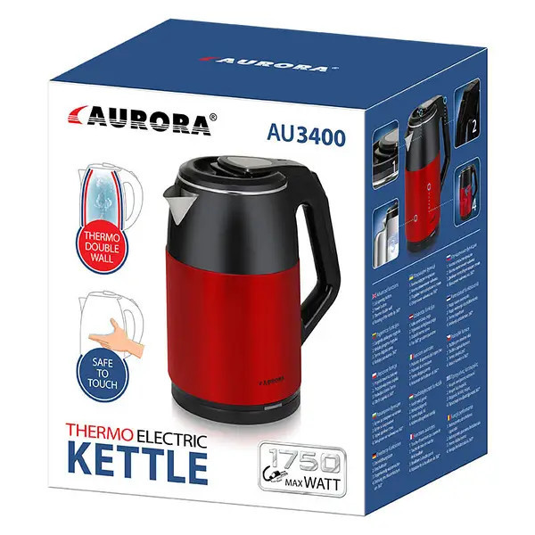Электрочайник пластиковый Aurora 3400AU Киев - изображение 4