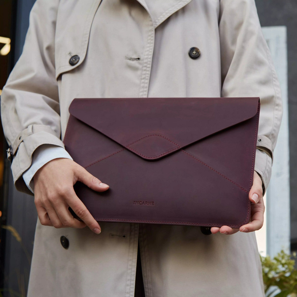 Чехол для ноутбука винтажный Incarne Message MacBook Pro 14" 2021-2025 message-burgundy-vintage-pro- Київ - зображення 4