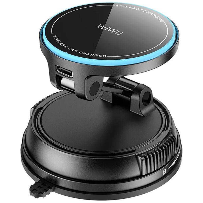 Автодержатель с БЗУ WIWU CH-326 Universal Vacuum Suction Magnetic 15W Херсон - изображение 8