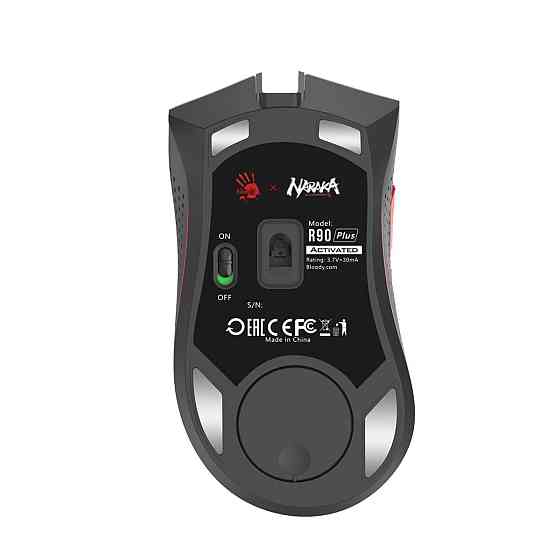 Мышь компьютерная безпроводная Bloody R90 Plus Naraka белая с красным Київ