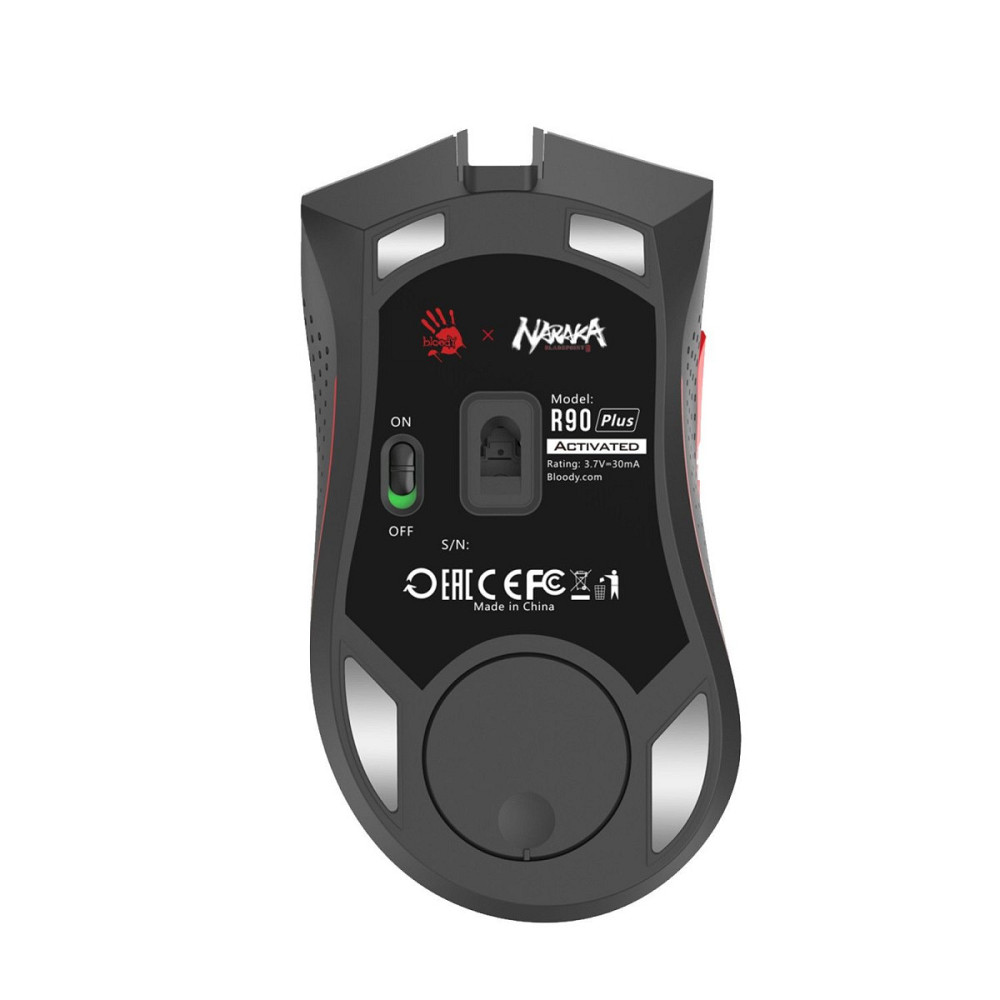 Мышь компьютерная безпроводная Bloody R90 Plus Naraka белая с красным Киев - изображение 5