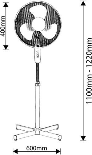 Вентилятор напольный Esperanza Hurricane EHF001WW 50 Вт белый Киев - изображение 3