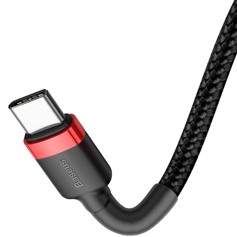 Дата кабель Baseus Cafule USB to Type-C Cable 3A (1m) (CATKLF-B) Херсон - зображення 6