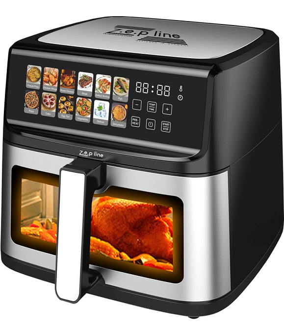Аэрогриль мультипечь на две тэна Zepline ZP-211 14 л 4000 Вт черная Київ - зображення 5