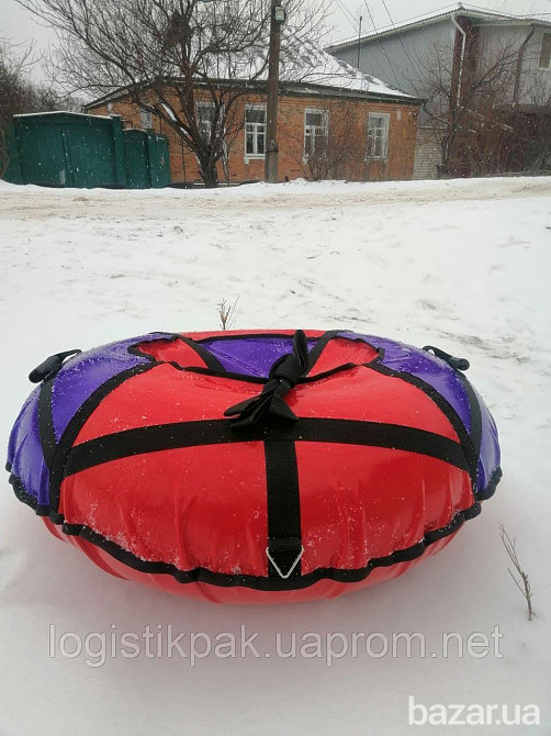 Тюбинг 100 см "Виола" (ПВХ) ватрушка для катания на снегу Харків - зображення 8