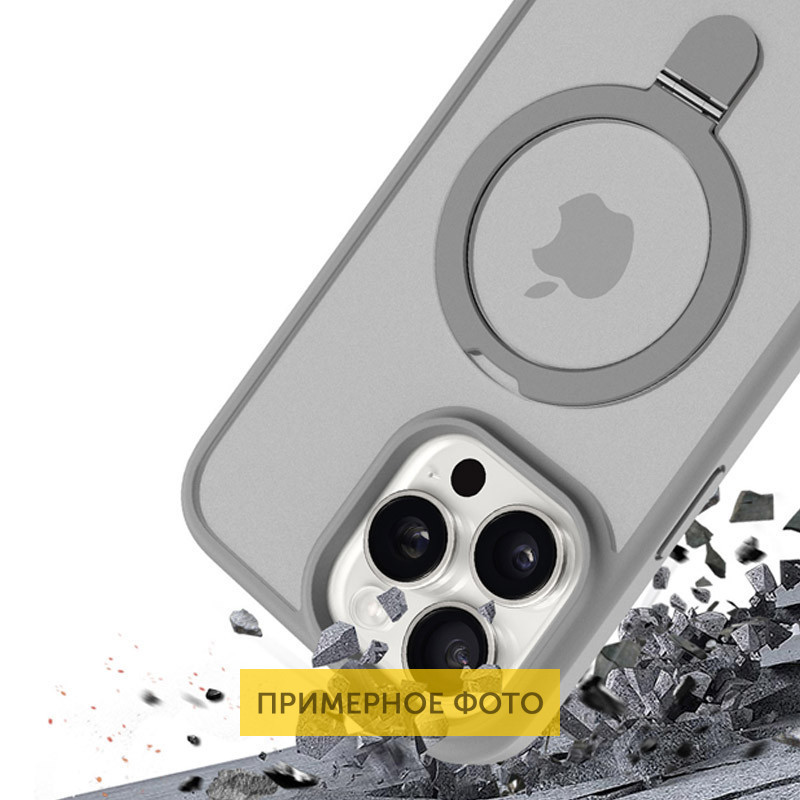 TPU+PC чехол Metal Buttons with MagSafe Colorful HQ Ring для Apple iPhone 16 Pro (6.3") Херсон - зображення 2