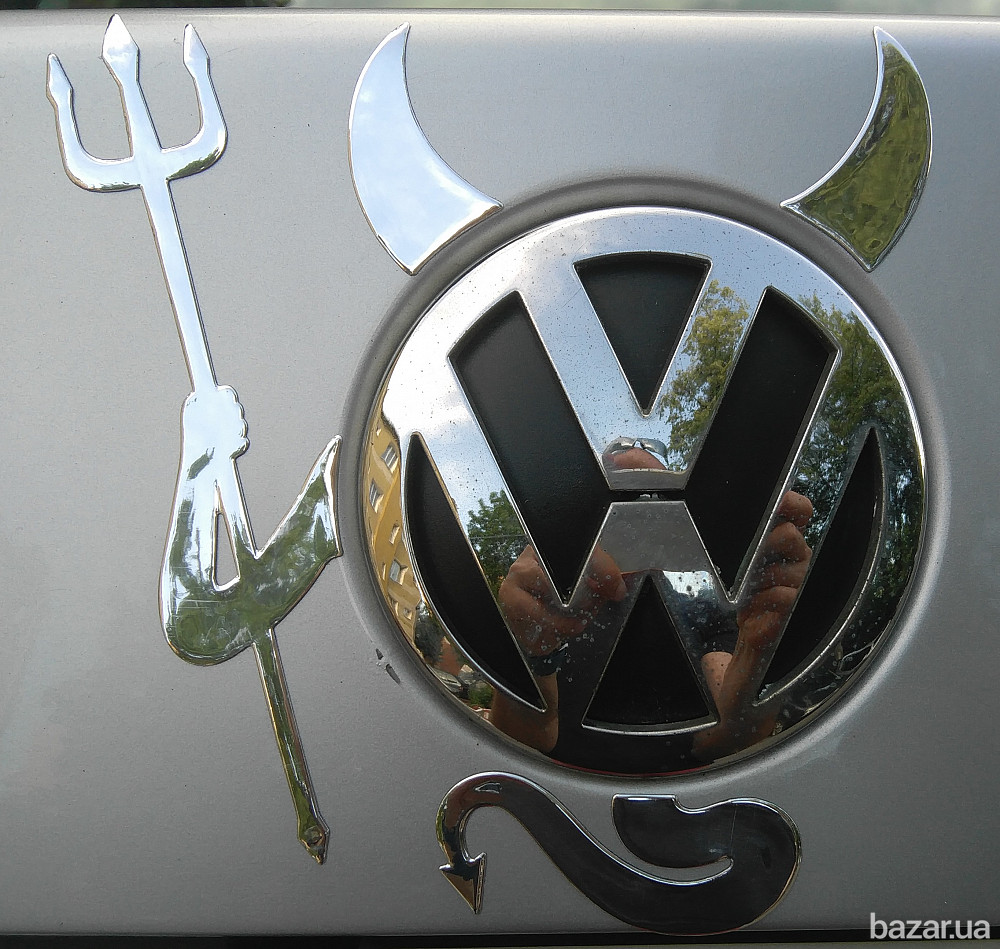 Наклейка на авто Чёртик выпуклая на эмблему авто Борисполь - изображение 6