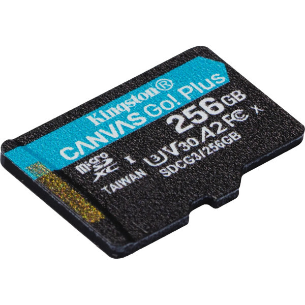 Карта пам'яті Kingston microSDXC 256GB Canvas Go! Plus UHS-I/U3 + адаптер (R170/W90) (SDCG3/256GBSP) Харків - зображення 2