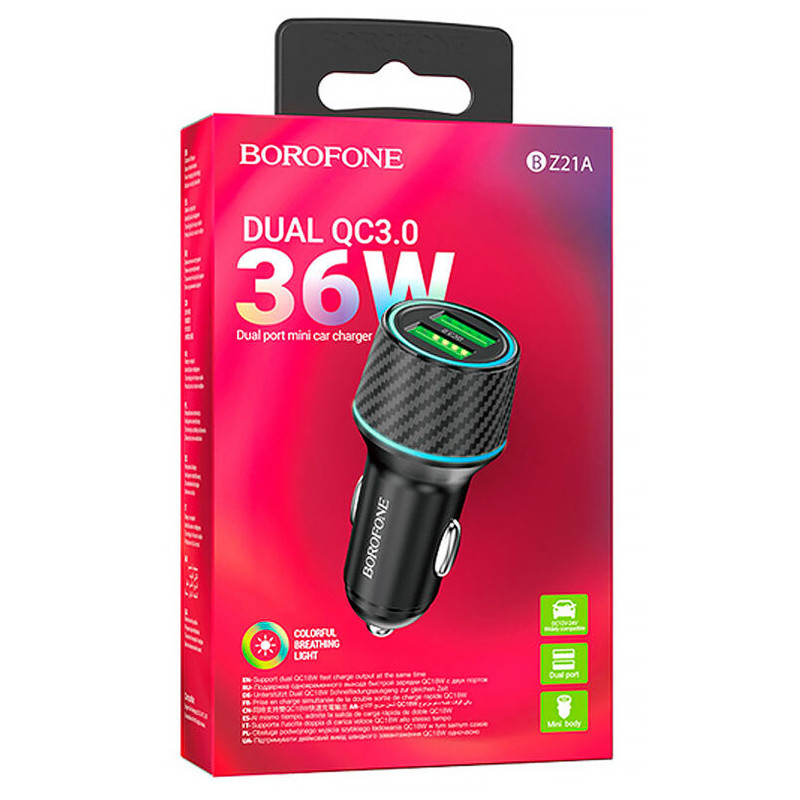АЗУ Borofone BZ21A Brilliant QC3 total 36W (2USB-A) Херсон - зображення 3