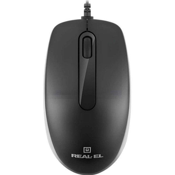 Мишка REAL-EL RM-215 USB Black (EL123200037) Харків - зображення 1