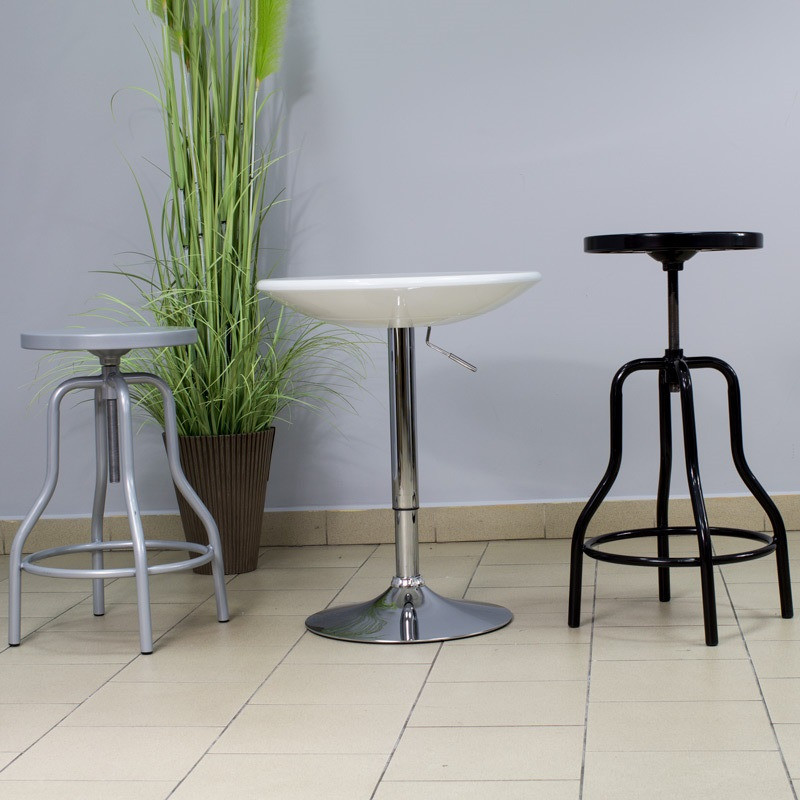 Регульований барний табурет з підніжкою чорний Танго Дніпро - зображення 3