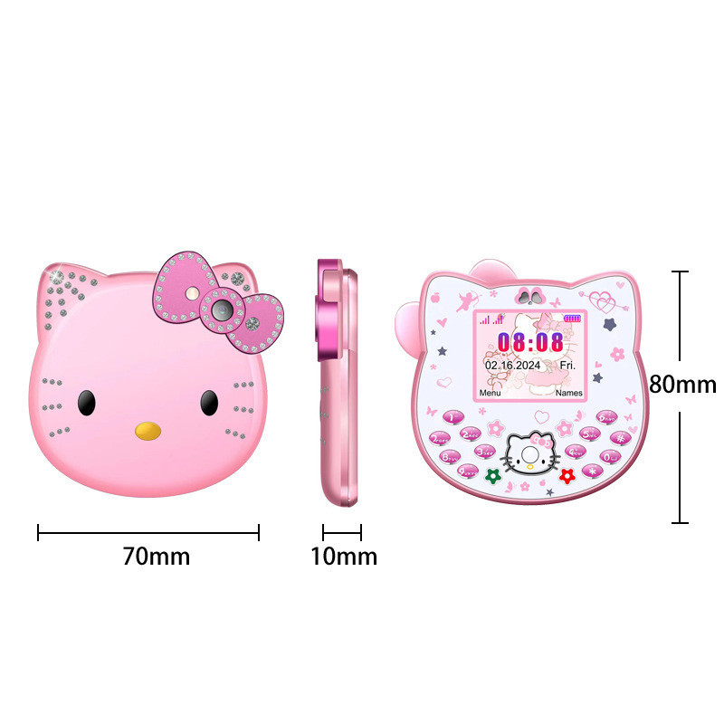 Маленький мобильный телефон AIEK Hello Kitty 2 сим-карты (Pink) Киев - изображение 6