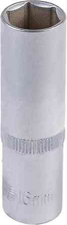 Головка торцевая 6-гранная удлиненная MASTERTOOL ½" 16 мм L 78 мм CrV 78-0516 Харків