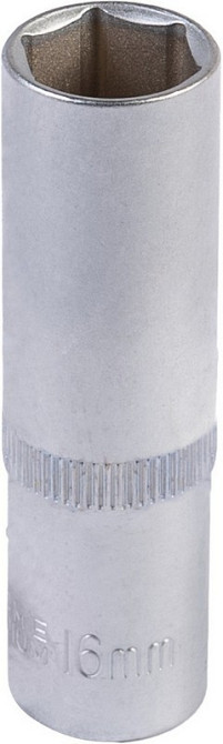 Головка торцевая 6-гранная удлиненная MASTERTOOL ½" 16 мм L 78 мм CrV 78-0516 Харків - зображення 1