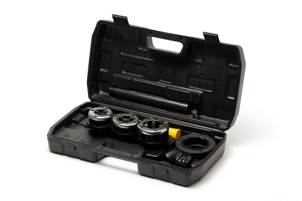 Клуп трубный для нарезания резьбы MASTERTOOL BSPT ½"/¾"/1" набор 3 шт 14-1402 Харків - зображення 1