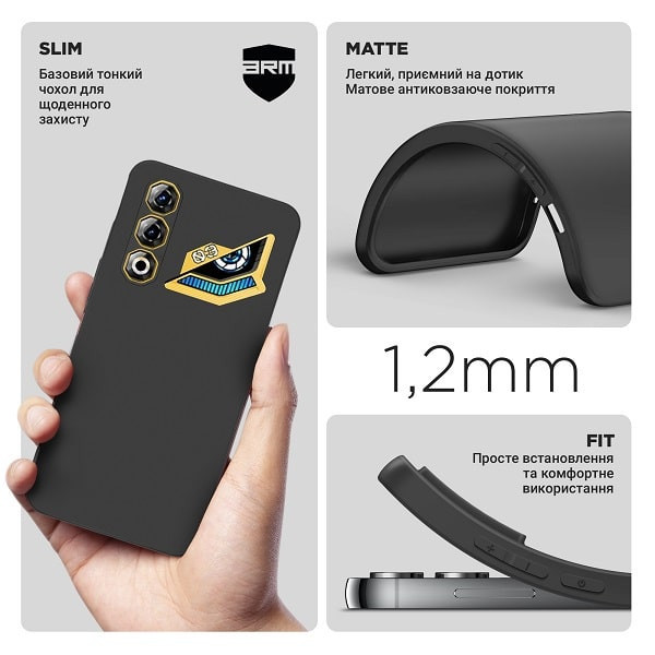 Чохол ArmorStandart Matte Slim Fit Camera Cov для ZTE Nubia Neo 3 GT 5G Black (ARM88821) (Код товару Харьков - изображение 3