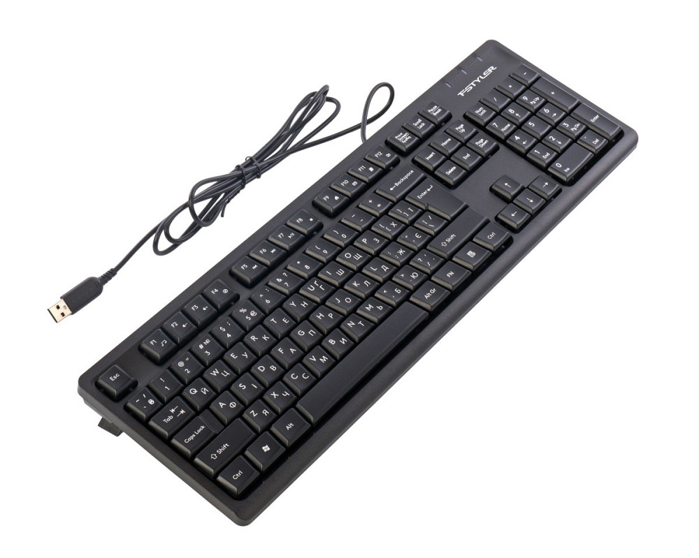 Клавиатура компьютерная проводная A4Tech FKS12(Black) черная Київ - зображення 4