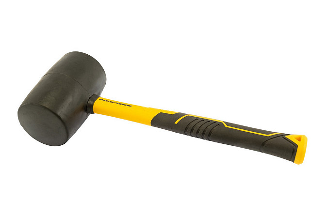 Киянка резиновая MASTERTOOL 72 мм 900 г фибергласовая ручка черная 02-2304 Харків - зображення 1