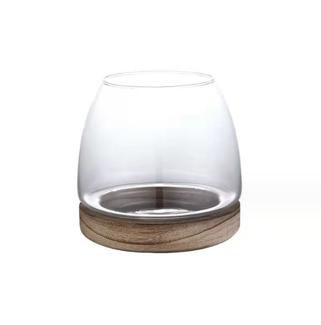 Ваза для квітів із підставкою 14137 10.5х15х15 см прозора Київ - зображення 1