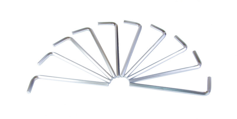 Ключ шестигранный MASTERTOOL CrV 7,0 мм 36/142 мм набор 10 шт 75-0007 Харків - зображення 1