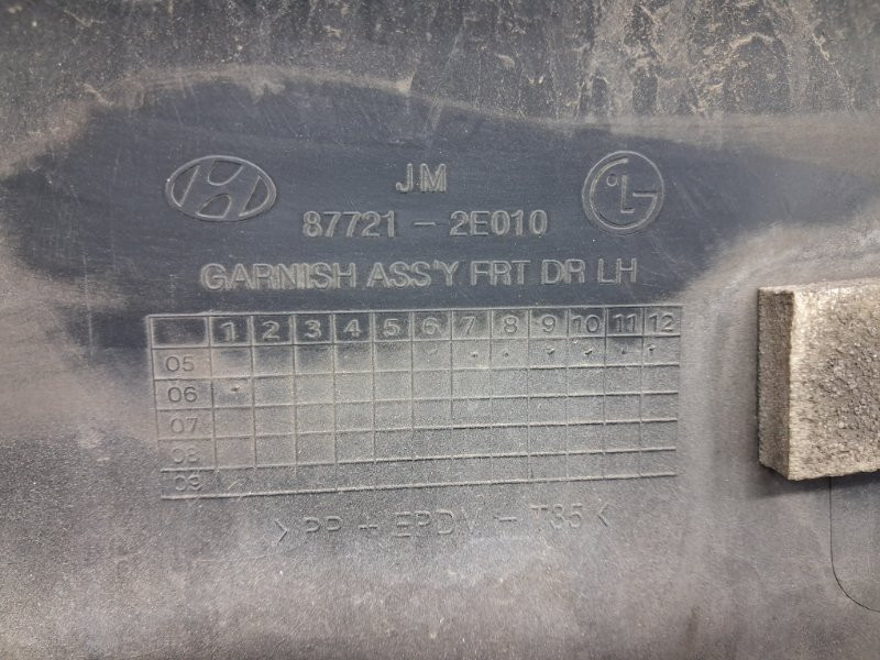 Накладка двери Hyundai Tucson JM 2.0 DIESEL D4EA 2004 перед. лев. (б/у) Київ - зображення 7