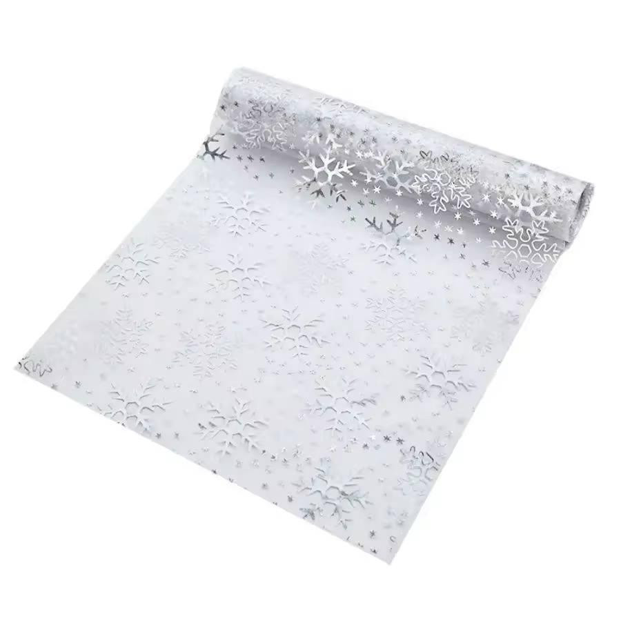 Дорожка новогодняя Leeseph Снежинки 28*275 см серебро Одеса - зображення 10