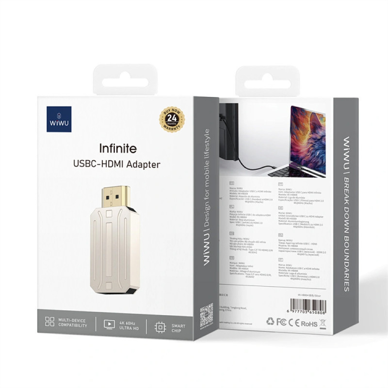 Переходник WIWU Wi-HB004 Infinite USB-C to HDMI Херсон - зображення 5
