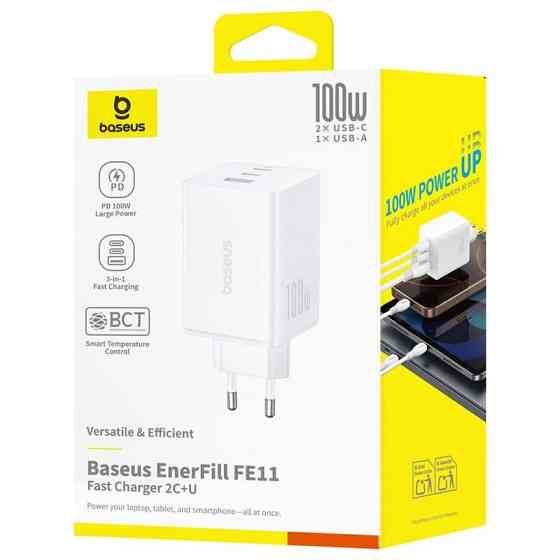 СЗУ Baseus EnerFill FE11 Fast Charger 100W (1USB-A/2C) (P101821) Херсон