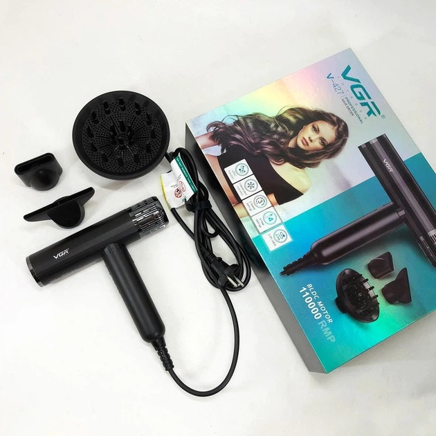 Фен VGR V-427 2200 Вт черный Київ - зображення 4