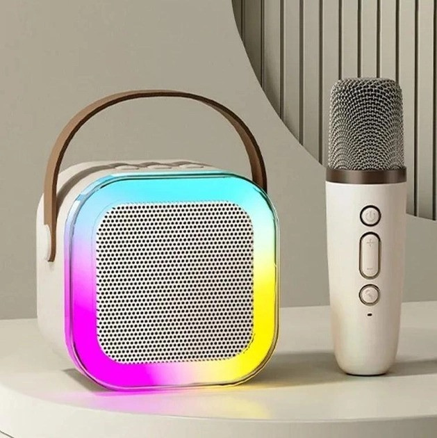 Караоке Світлодіодний бездротовий на 2 мікрофони, аудіо мікрофон дитяче караоке Одеса - зображення 4