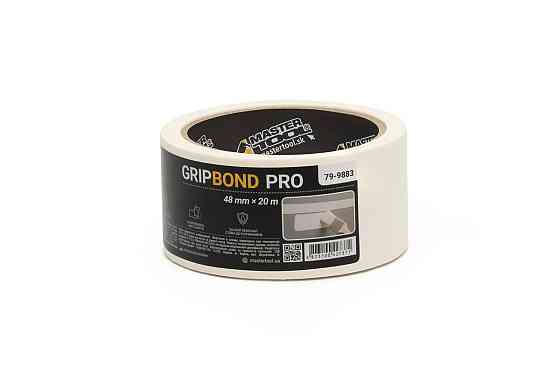 Лента малярная универсальная MASTERTOOL GripBond Pro 48 мм×20 м белая 79-9883 Харьков